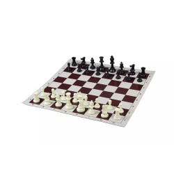 Figury szachowe Staunton nr 6, białe/czarne, dociążane metalem (król 96 mm)